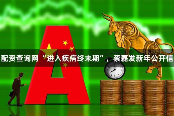 配资查询网 “进入疾病终末期”，蔡磊发新年公开信